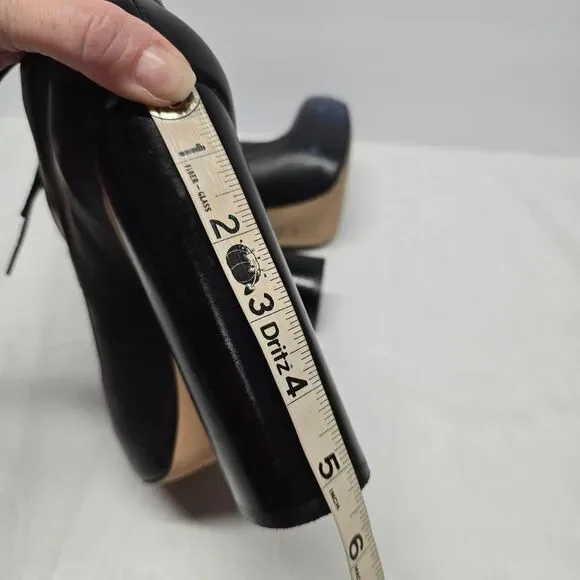 Alexander Wang Constance Black Leather Booties Blue Cast Died Toes Ultra High 8 - Picture 11 of 14